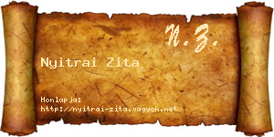 Nyitrai Zita névjegykártya